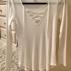 Brand new Splendid lace up long sleeve